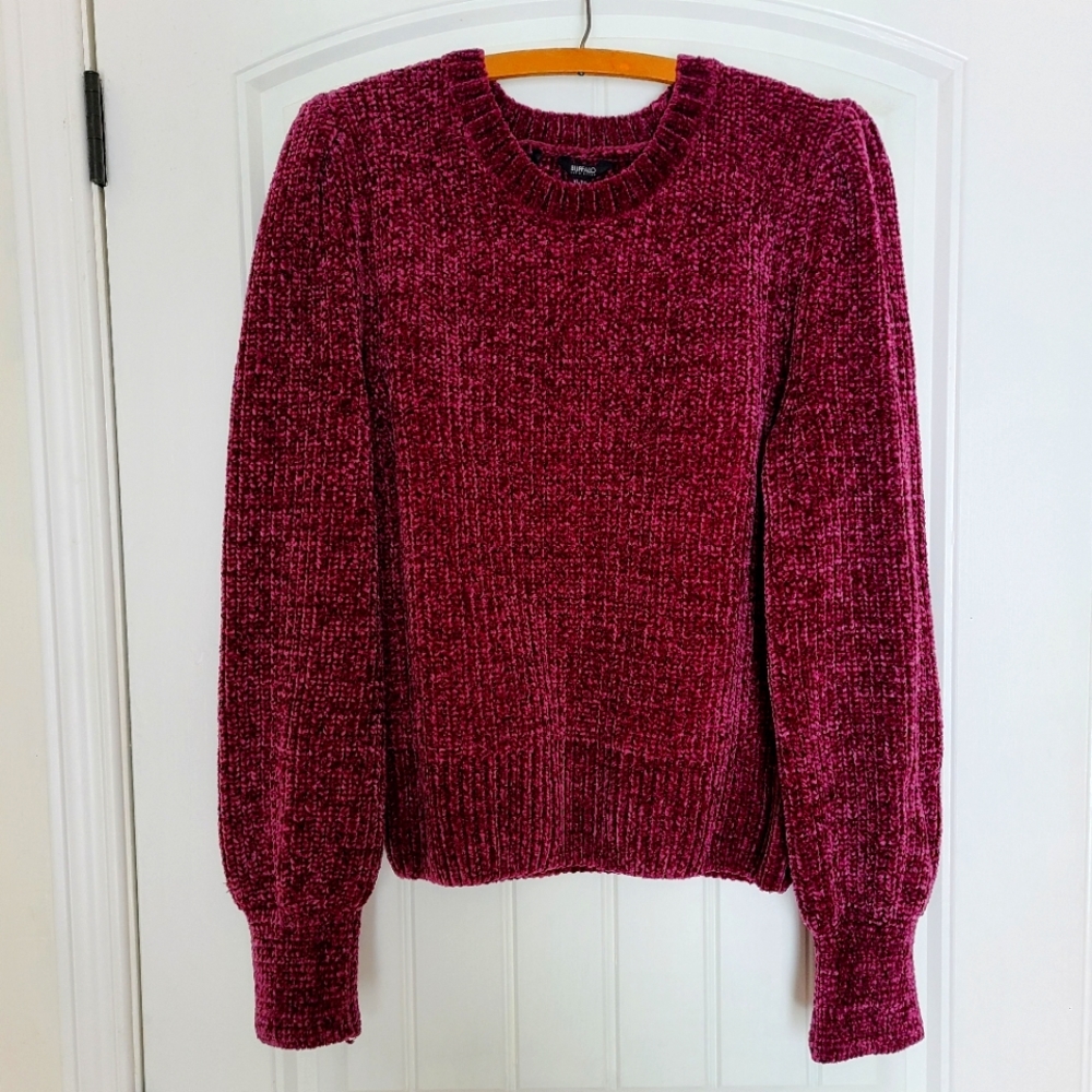 Buffalo David Bitton Burgundy Crew Neck Sweater
